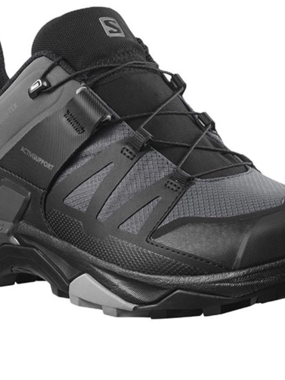 Men's Black Salomon Ultra Grip Athletic Hiking Shoes